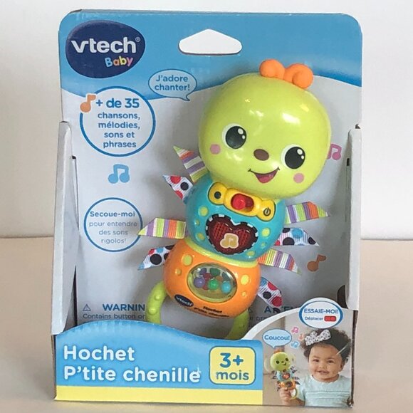 Brand New(French Version) 🍼 VTech Hochet P'tite chenille -  🎶👶 - Picture 7 of 9